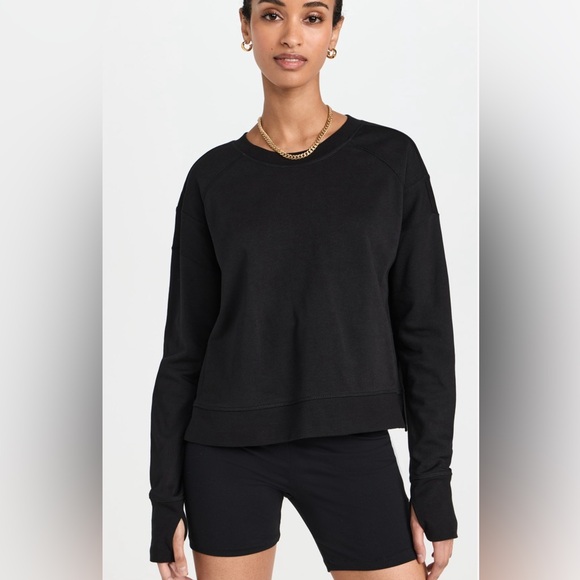 Sweaty Betty Sweaters - #15 SWEATY BETTY BLACK SWEATER TOP LONG SLEEVE